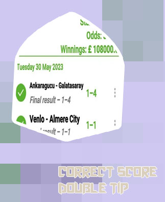 Betclosed correct score tomorrow